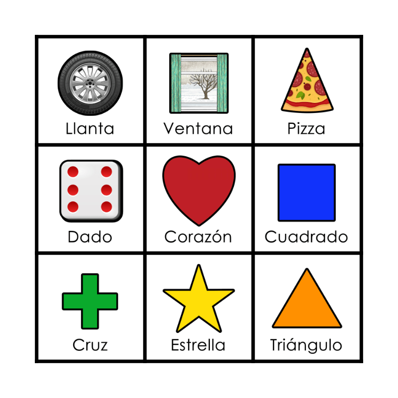 Formas Y Figuras Geom Tricas Bingo Card