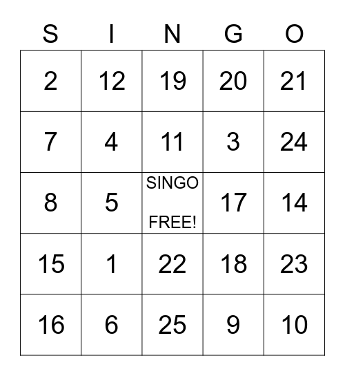 I VE GOT THE MUSIC IN ME Bingo Card