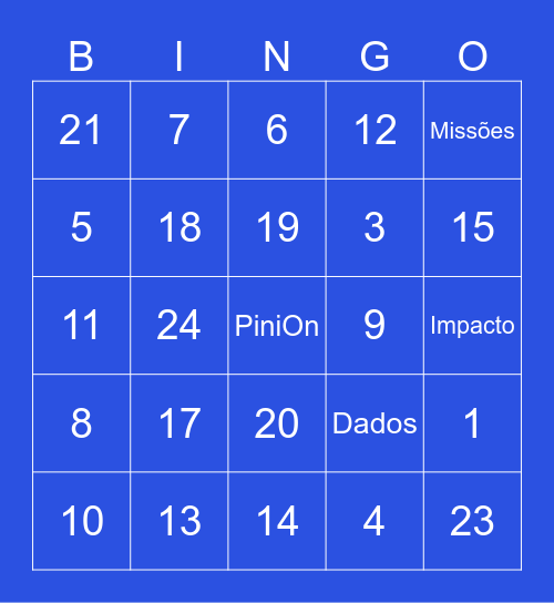 Bingo Junino Bingo Card