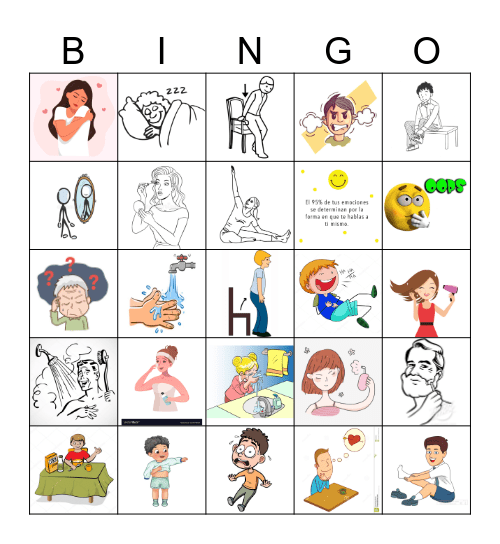 Verbos Reflexivos Bingo Card