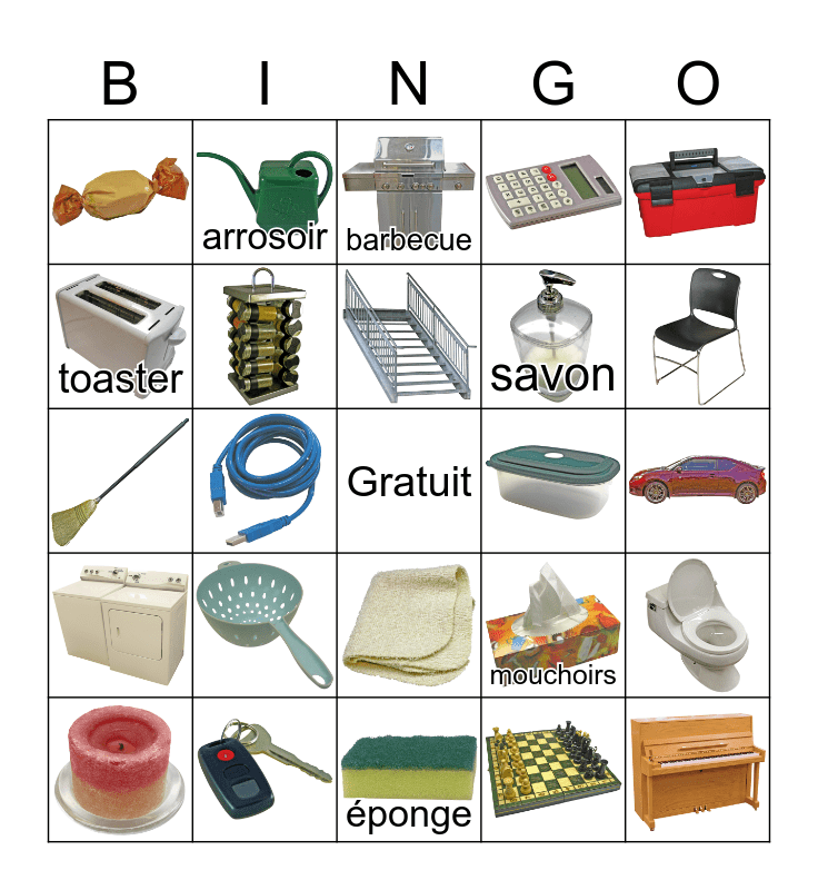 Bingo De La Maison Bingo Card