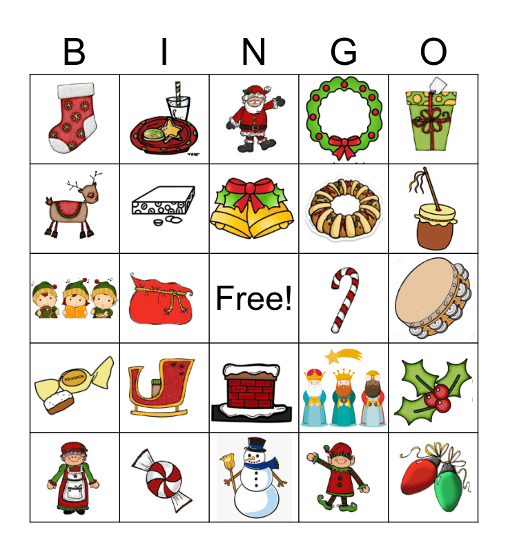 Navidad Bingo Card