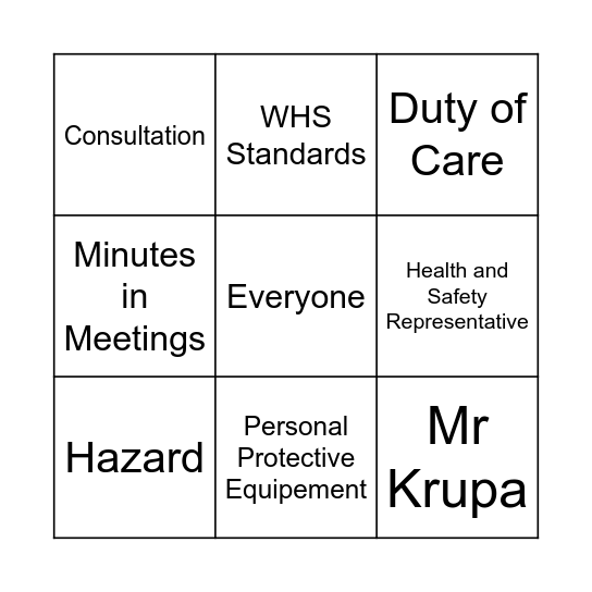 Business Services Bingo Card