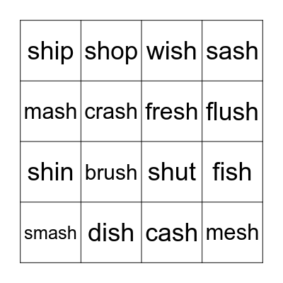 SH Bingo Card