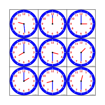 What time is it? Bingo Card