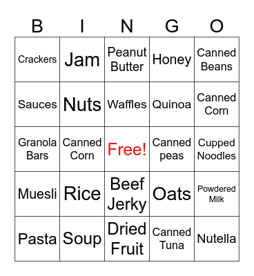 Operation Shoebox Collaborative Bingo Card