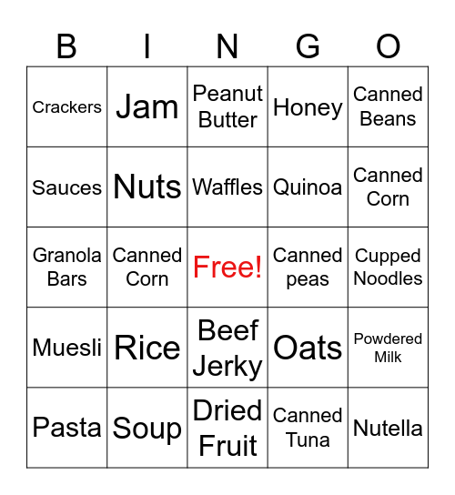 Operation Shoebox Collaborative Bingo Card