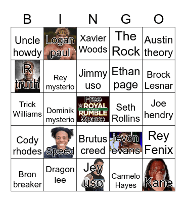 Women’s Royal Rumble 2026 Bingo Card