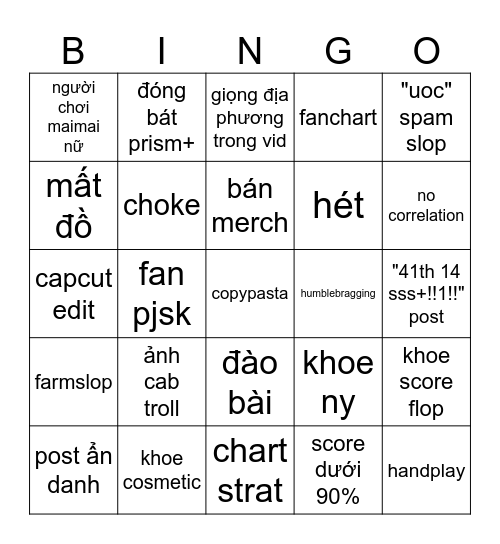 chunimai vn Bingo Card