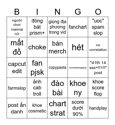 chunimai vn Bingo Card