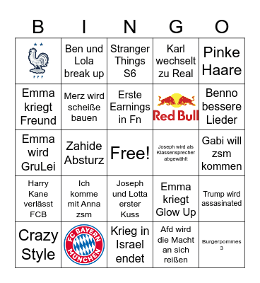 2026 Bingo Card