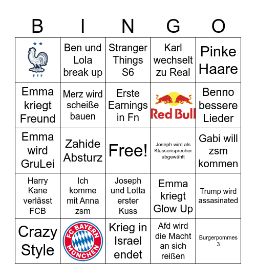 2026 Bingo Card