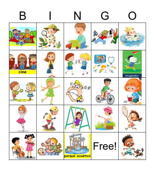 cuando era niño Bingo Card