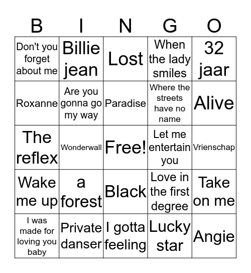 essie's swingo Bingo Card