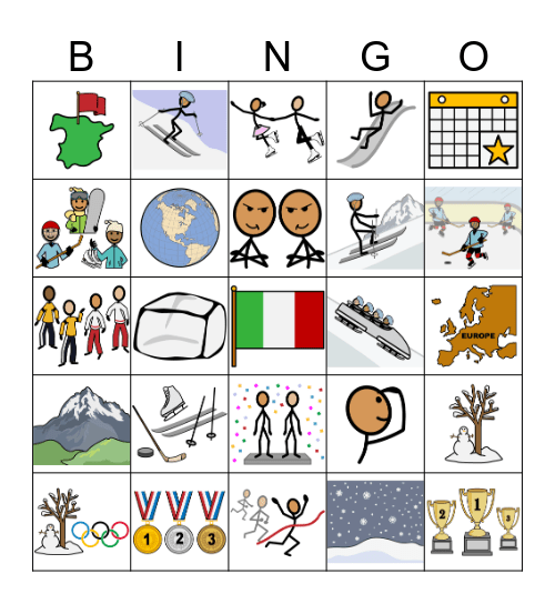 2026 Winter Olympics Bingo Card