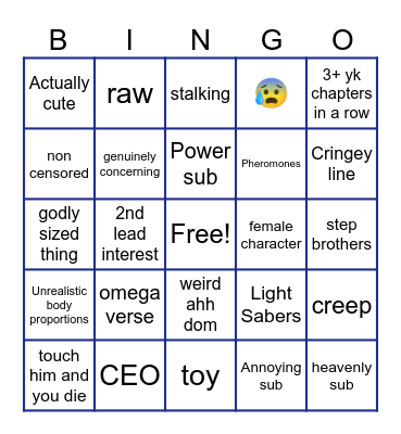 manhwa bingo Card