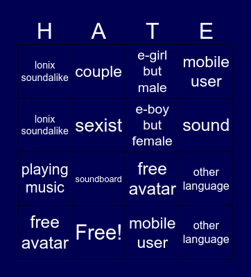 czsk vc Bingo Card