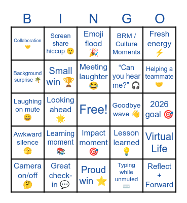 BRM Bingo Card