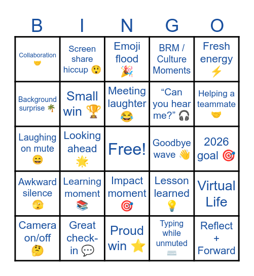 BRM Bingo Card