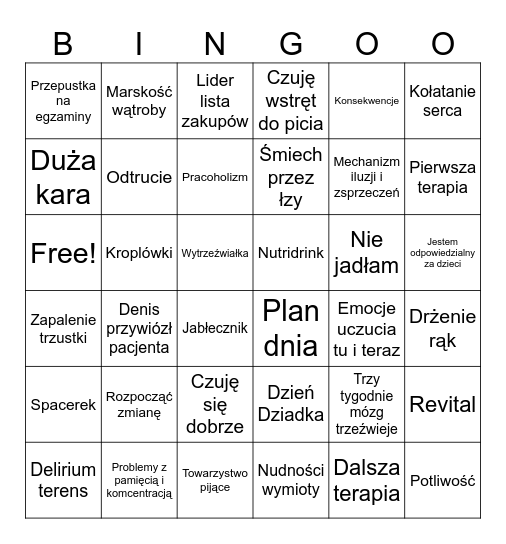 Gilowice 22 01 26 Bingo Card