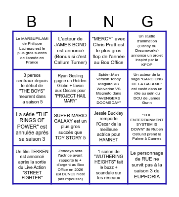 STUDIO ZODIAC BINGO 2026 Bingo Card