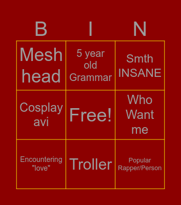 Life Bingo Card