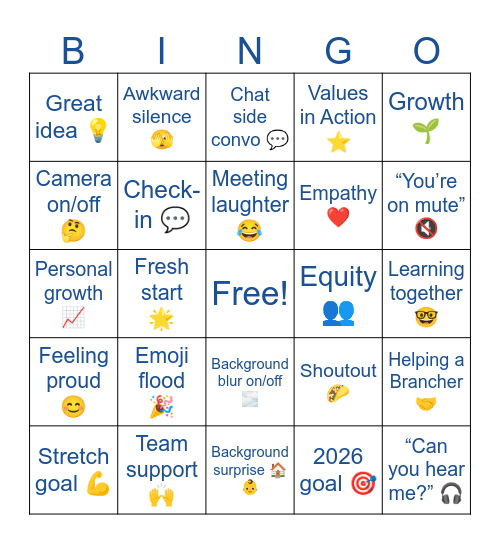 BRM Bingo Card