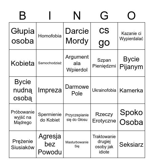 Zagadkańskie Bingo Card