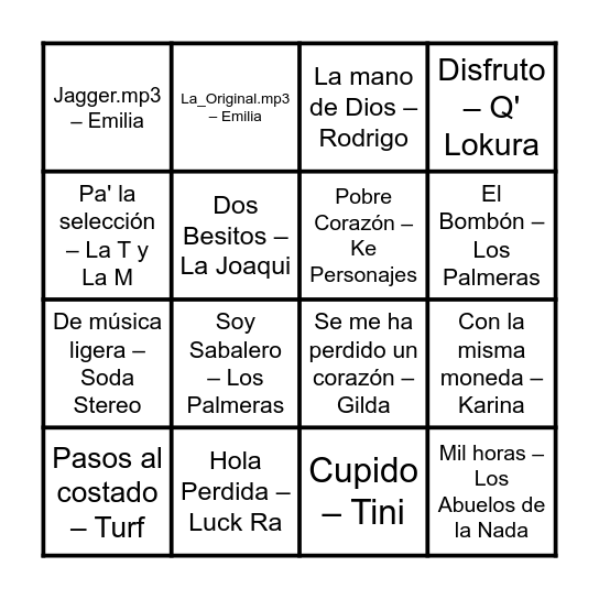 Bingo Card