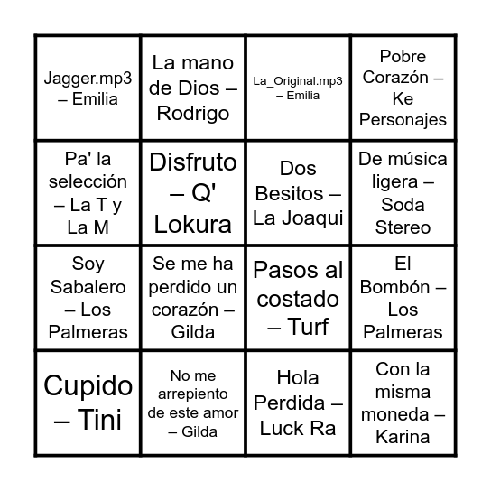 Bingo Card