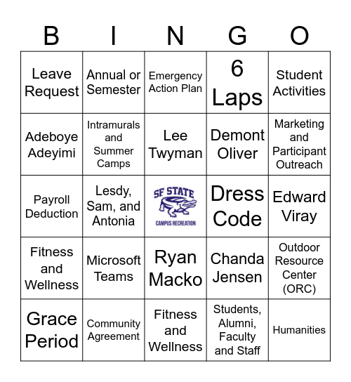 MWC BINGO Card