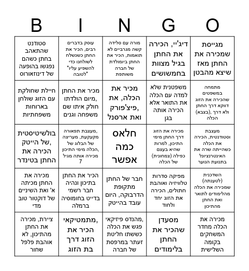 איתמר ולוטם מתחתנים Bingo Card