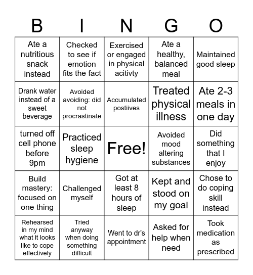 ABC PLEASE Bingo Card