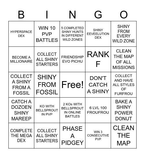 Pokemon ZA Bingo! Bingo Card