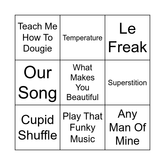 Party Mix 2 Bingo Card