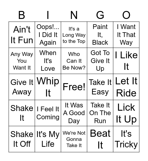 IT is going to be a great year! Bingo Card