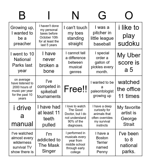 Bingo Card