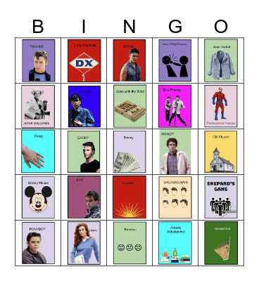 The Outsiders Bingo Card
