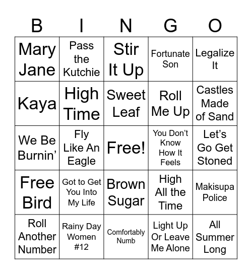Wacky Tobaccy Classics Bingo Card