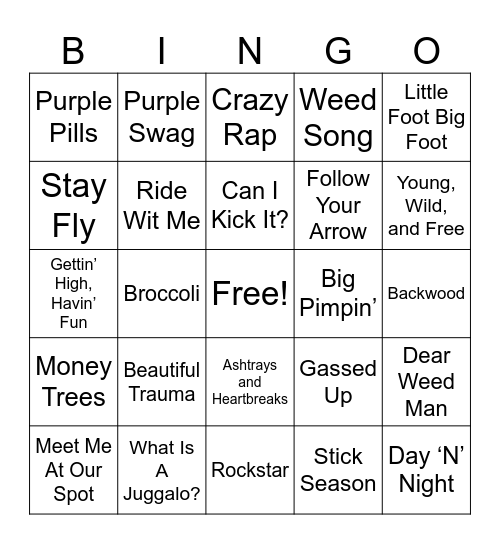 Replay Staff Fav Mary Jane Bingo Card