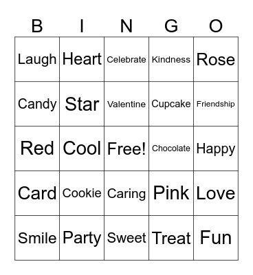 Valentine Bingo Card