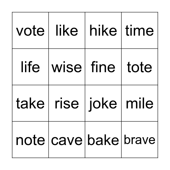 Bingo Card