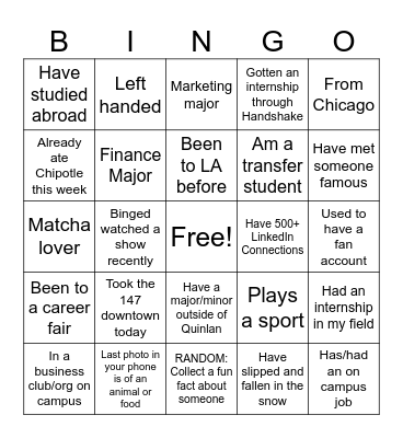 Quinlan Ramble Mtg 1 Bingo Card