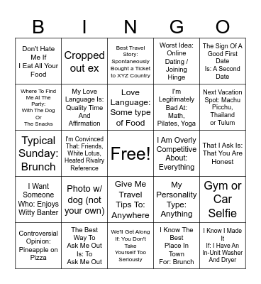 Jess's Hinge Bingo Card