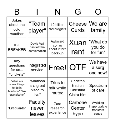 VIRMP 2026 Bingo Card