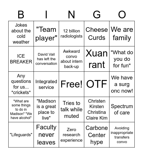 VIRMP 2026 Bingo Card