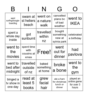 back to school bingo Card