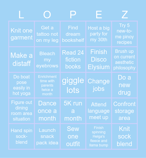 2025 Mhic's Bingo Card Bingo Card
