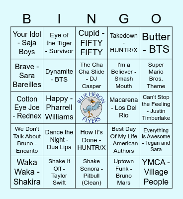 BHES Music Bingo Night Bingo Card