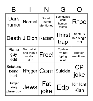 Instagram Reels Bingo Card